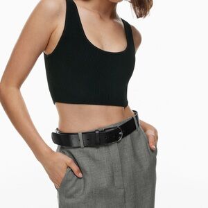 Sculpt Knit Scoopneck Cropped Tank- Size XS